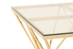 Orsina Unique Design Gold Finish Spike Legs Coffee Table, Durable Decorative Table, Sleek Display Coffee Table - thumbnail 4