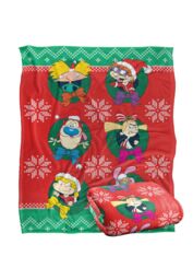 Nickelodeon 90'S Combo Character Wreaths Silky Touch Super Soft Throw Blanket 152 X 127 cm in White - thumbnail 2
