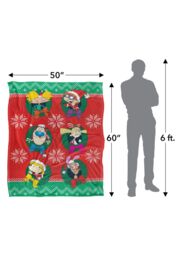 Nickelodeon 90'S Combo Character Wreaths Silky Touch Super Soft Throw Blanket 152 X 127 cm in White - thumbnail 5