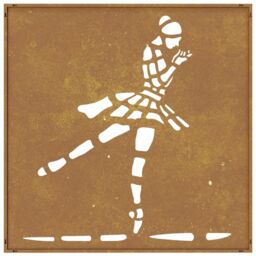 Berkfield Home Garden Wall Decoration 55x55 cm Corten Steel Ballet Dancer Design in Brown - thumbnail 5