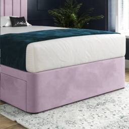 Casani Limpsfield Upholstered Pink Soft Velvet Designer Bed Frame - Size: Super King - thumbnail 7
