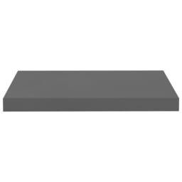 Berkfield Home Durable Floating Wall Shelves 2 pcs High Gloss Grey 50x23x3.8 cm MDF - thumbnail 5