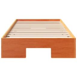 Berkfield Home Floor Bed Frame with Storage Brown 80 x 200 cm Solid pine wood in Light Brown - thumbnail 5