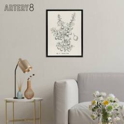 "Artery8 Fruit Growers Guide Chilean Guava Wright Framed Canvas Wall Art Print in White - Size: W24"" x H32""" - thumbnail 3