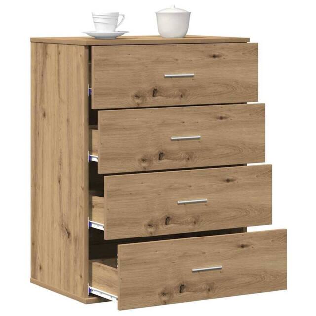 Berkfield Home Sideboard with Drawer with Storage Artisan oak Engineered wood in Brown - image 1