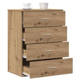 Berkfield Home Sideboard with Drawer with Storage Artisan oak Engineered wood in Brown - thumbnail 1