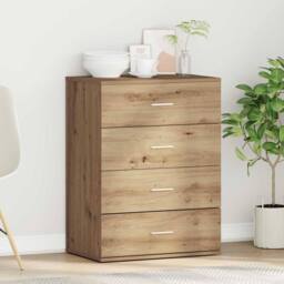 Berkfield Home Sideboard with Drawer with Storage Artisan oak Engineered wood in Brown - thumbnail 4