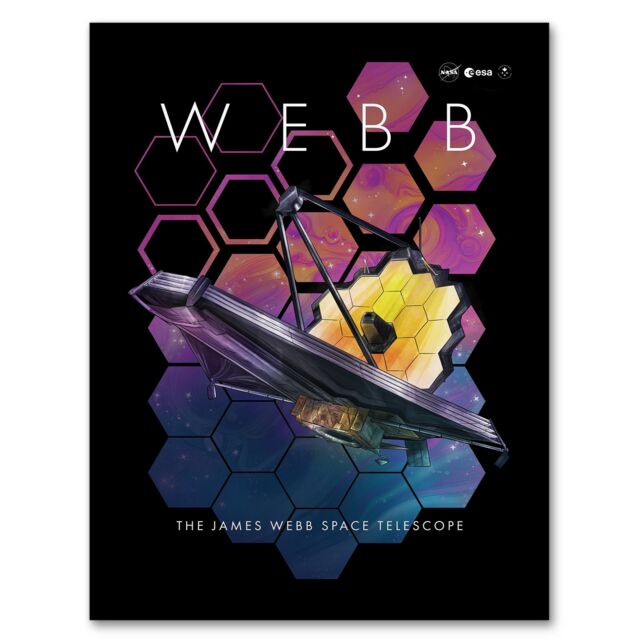 Artery8 Wall Art Print NASA James Webb Space Telescope 1st Anniversary Black Bedroom Decor Space Aesthetic Art Framed - Size: A4 - image 1