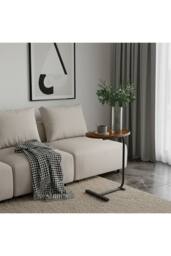 H&O Direct Metal Side Table with E1 MDF Tabletop in Walnut - thumbnail 4