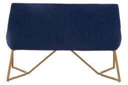 Orsina Velvet Bench, Indoor Bench with Velvet Upholstery for Living Room with Soft Velvet Seat in Blue - thumbnail 4