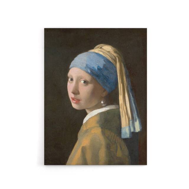 "Artery8 Johannes Vermeer With A Pearl Earring Canvas Wall Art Print - Size: W18"" x H24""" - image 1