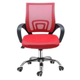 VOGREX Mesh Home Office Chair Computer Desk Chair Swivel Adjustable Height in Red - thumbnail 5
