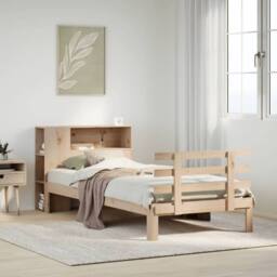 Berkfield Home Decorative Bookcase Bed without Mattress 75x190 cm Small Single S in Light Tan - thumbnail 2