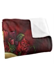 JQ Licensing Brian Allen Skull Snake & Roses Silky Touch Super Soft Throw Blanket 152 X 127 cm in White - thumbnail 3