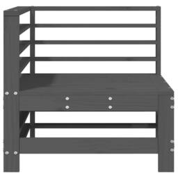 Berkfield Home Beautiful Garden Corner Sofas 2 pcs Grey Solid Wood Pine - thumbnail 4