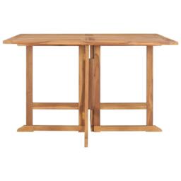 Berkfield Home Folding Garden Dining Table 110x110x75 cm Solid Wood Teak in Brown - Size: 110 x 110 x 75 cm - thumbnail 3