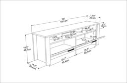 Decorotika Manhattan TV Stand TV unit for TVs up to 63 inch - thumbnail 6