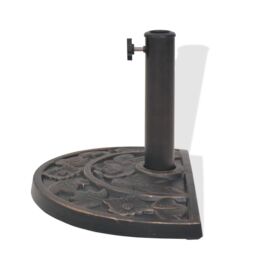 Berkfield Home Parasol Base Resin Half Round Bronze 9 kg in Brown - thumbnail 4