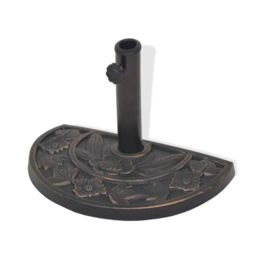 Berkfield Home Parasol Base Resin Half Round Bronze 9 kg in Brown - thumbnail 3