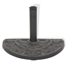 Berkfield Home Parasol Base Resin Half Round Bronze 9 kg in Brown - thumbnail 2