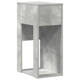 Berkfield Home Durable Computer Tower Stand with Drawer Concrete Grey 30x44x74 cm - Size: 30 x 44 x 74 cm - thumbnail 3