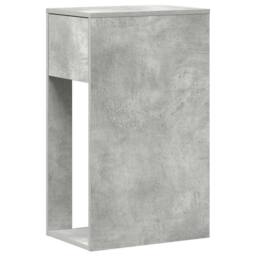Berkfield Home Durable Computer Tower Stand with Drawer Concrete Grey 30x44x74 cm - Size: 30 x 44 x 74 cm - thumbnail 7