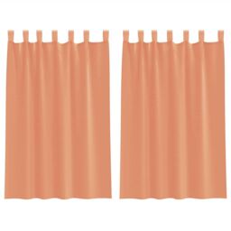 Berkfield Home Voile Curtains with Loops 2 pcs Terracotta 140x175 cm in Brown - thumbnail 2