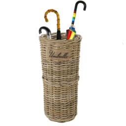 EONLION Rattan Wicker Weave Umbrella Stand Brolly Storage Basket in Natural - thumbnail 2