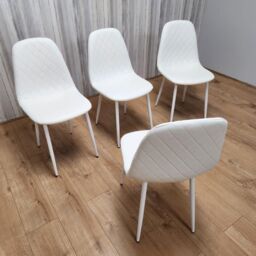 KOSY KOALA Dining Chairs Set Of 4 white Chairs Stitched Faux Leather Chairs, Soft Padded Seat Living Room Chairs, Kitchen Chairs - thumbnail 5