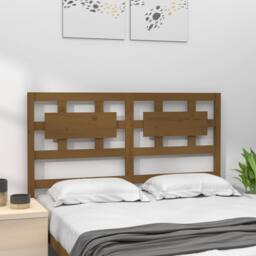 Berkfield Home Beautiful Bed Headboard Honey Brown 125.5x4x100 cm Solid Wood Pine - thumbnail 1