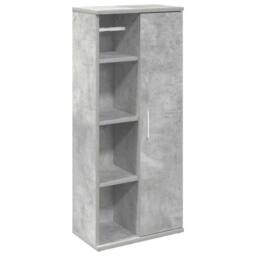Berkfield Home Bathroom Cabinet with Roll Holder Concrete Grey 39x22x90 cm - Size: 39 x 22 x 90 cm
