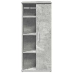 Berkfield Home Bathroom Cabinet with Roll Holder Concrete Grey 39x22x90 cm - Size: 39 x 22 x 90 cm - thumbnail 4
