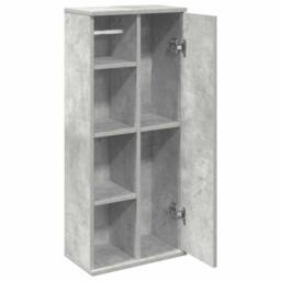 Berkfield Home Bathroom Cabinet with Roll Holder Concrete Grey 39x22x90 cm - Size: 39 x 22 x 90 cm - thumbnail 5
