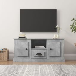 Berkfield Home TV Cabinet Concrete Grey 100x35.5x45 cm Engineered Wood - thumbnail 1