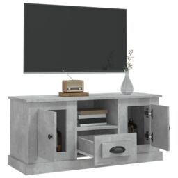 Berkfield Home TV Cabinet Concrete Grey 100x35.5x45 cm Engineered Wood - thumbnail 5