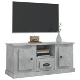 Berkfield Home TV Cabinet Concrete Grey 100x35.5x45 cm Engineered Wood - thumbnail 4