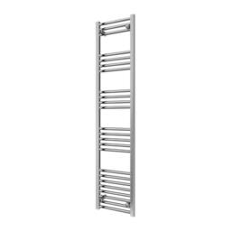 Bathroom Kingdom Capo Electric Chrome Straight Heated Towel Rail 1600x400 in Silver