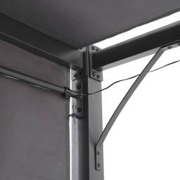 Wyld and Coco Grey Pergola Powder Coat Steel Sliding Canopy and Solar LED Lights - thumbnail 6