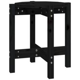 Berkfield Home Coffee Table Black Ã˜ 42.5x45 cm Solid Wood Pine