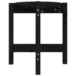 Berkfield Home Coffee Table Black Ã˜ 42.5x45 cm Solid Wood Pine - thumbnail 6