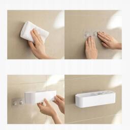 Kelvenix Wall Mounted Toothbrush Holder in White - thumbnail 3