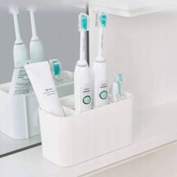 Kelvenix Wall Mounted Toothbrush Holder in White - thumbnail 4