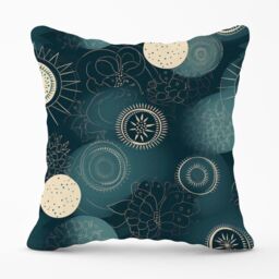 Warren Reed - Designer Blue Moon & Sun Outdoor Cushion in Green - Size: 45 cm x 45 cm - thumbnail 1