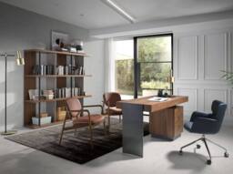 Angel Cerda Armchair, Rose Leatherette, Walnut-Coloured Legs - thumbnail 4