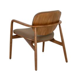 Angel Cerda Taupe leatherette & walnut - thumbnail 7