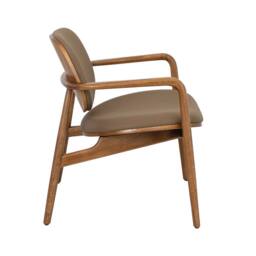Angel Cerda Taupe leatherette & walnut - thumbnail 6