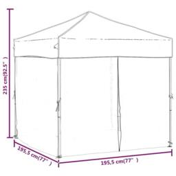 Berkfield Home Decorative Folding Party Tent with Sidewalls White 2x2 m - thumbnail 9