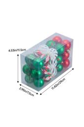 Living and Home 30Pcs Christmas Ornaments Set with Grid, Cutout, Stocking Design - thumbnail 6