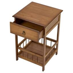SPETLEK 2 Tiers Bamboo Bedside Table in Brown - Size: 0.6m2