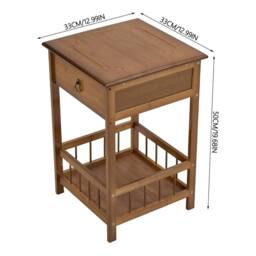SPETLEK 2 Tiers Bamboo Bedside Table in Brown - Size: 0.6m2 - thumbnail 5